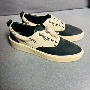 Fear of God Black and Cream Low-Top Sneakers